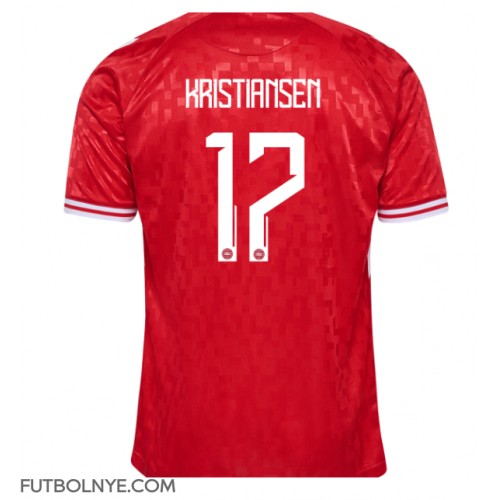 Camiseta Dinamarca Victor Kristiansen #17 Primera Equipación Eurocopa 2024 manga corta